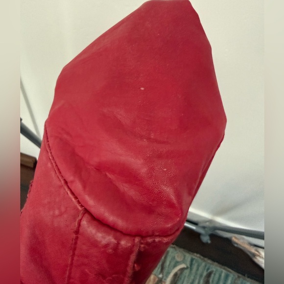 MAJE Leather Motorcycle Jacket in Red Lambskin, VGUC - Picture 15 of 17